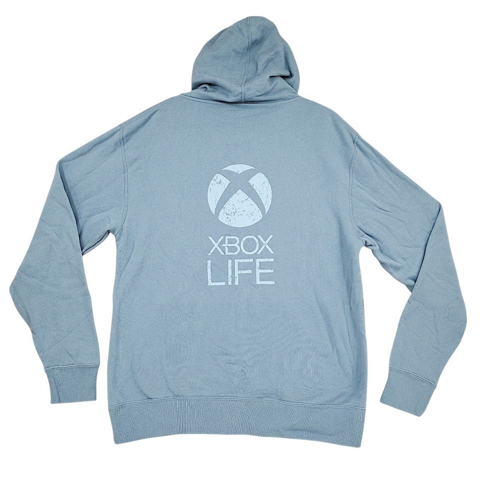 Xbox Life Hoodie XL Mens Unisex Women Blue Full Zip Up Gaming Microsoft Tech NEW - Picture 13 of 14